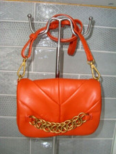 SUPERB ZARA WOMAN PUMPKIN SPICE FAUX LEATHER SHOULDER SMALL BAG HANDBAG VGC