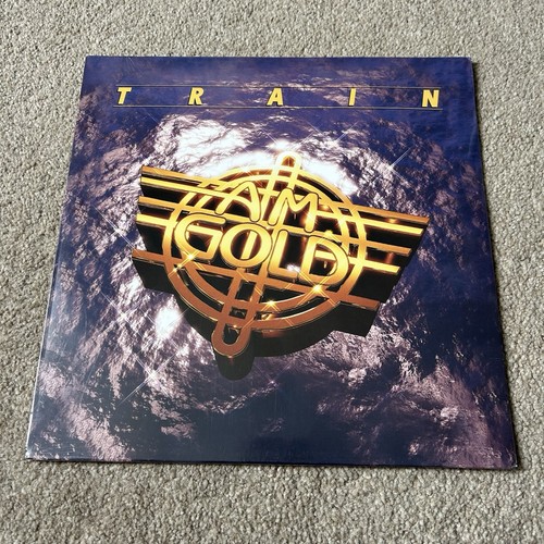 Train gold vinyl record - train,
