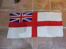 Vintage Royal british Navy white ensign flag 86cm x 41cm