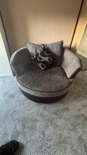 Dfs grey black upholstered - grey/black,