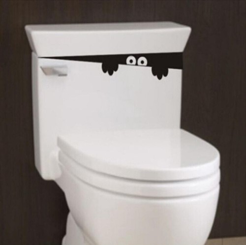 Funny bathroom wall stickers - funny,