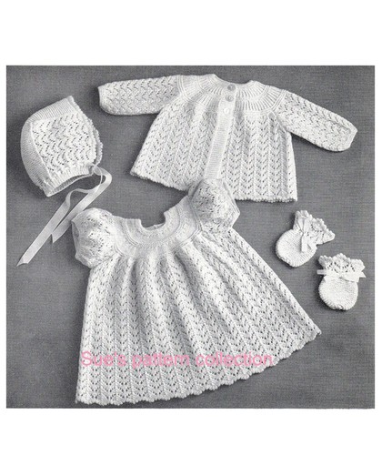 Baby dress cardigan - , bonnet