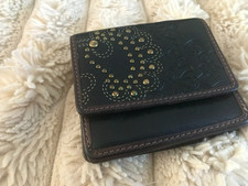 brown leather fossil purse