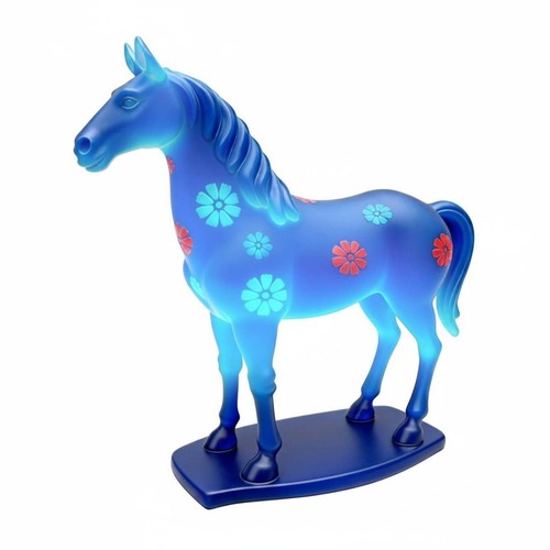 Glazed horse lamp decorative - glazed,