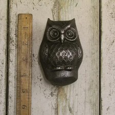 Cast Antique Iron Owl Door