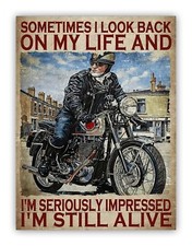 Funny Motorcycle Metal Garage Sign For Shed Workshop Mancave