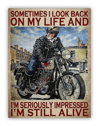 Funny motorcycle metal garage - motorcycle,