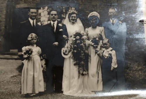 Vintage wedding photograph - vintage,