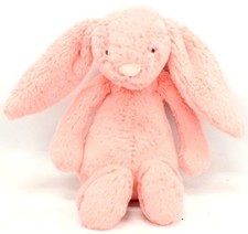 JELLYCAT London SMALL BASHFUL BUNNY CORAL Light Pink Plush Soft Toy 7" - N01