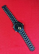 NOS Seiko 8M25-7159 Quartz Chronograph Black Gold NO Movement Parts 6M26-7170
