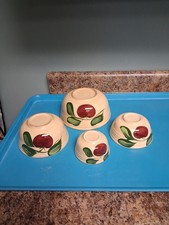  Set Of 1950s WATT POTTERY - Oven Ware Bowls .  Numbers 4 5 6 & 7 Check Photos!