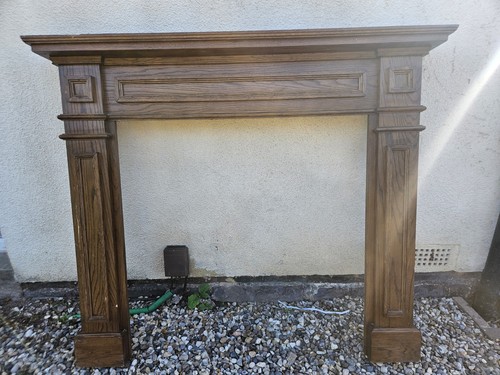 Solid oak wooden - solid, fireplace
