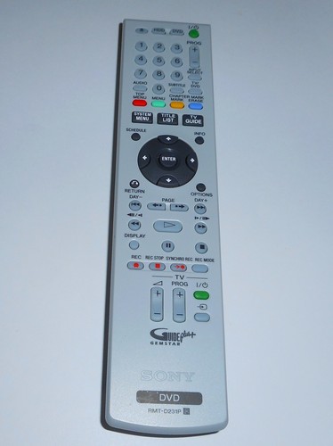 Sony rmt d231p dvd - dvd, hdd