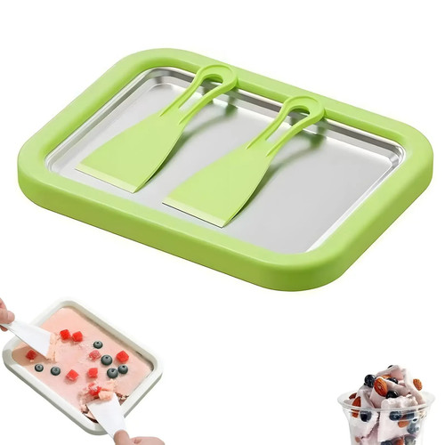Rolled ice cream maker pan - cream,