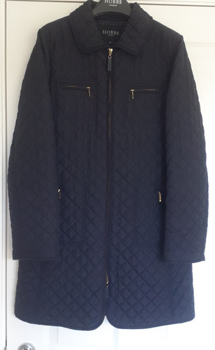 Hobbs coat navy - 3/4, blue