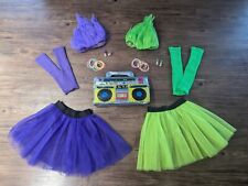 Trolls Fancy Dress Costume Ladies Neon Wigs TuTus Earrings  Inflatable 80s 90s 