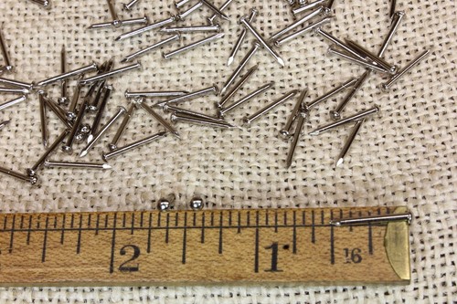 Nickel brass brads - brass, 25