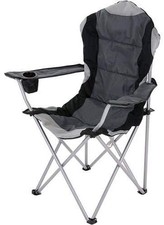 Grey Canvas Padded High Back