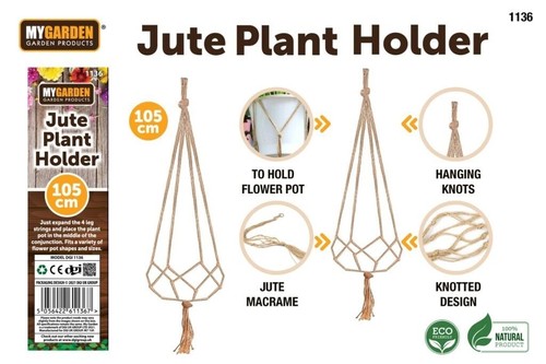 105 jute macrame plant - 105, cm