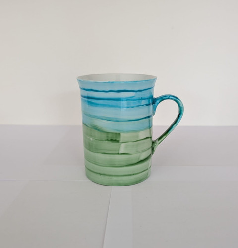 Hand painted ceramic mug - hand, tea