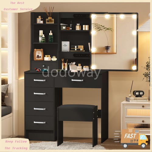 Dressing table with led mirror - dressing,