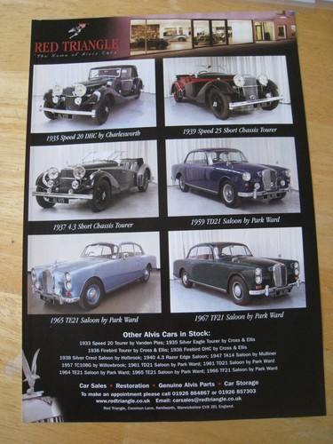 Red triangle alvis cars - red,