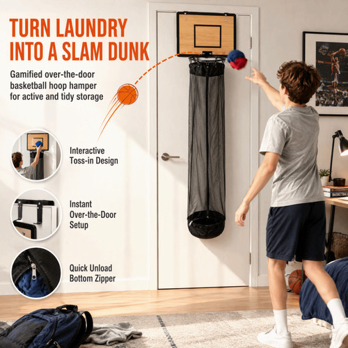 Hanging laundry basket - hanging, net