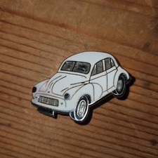 Enamelled White Morris Minor