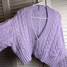 Zara Jewel Button Purple Cable