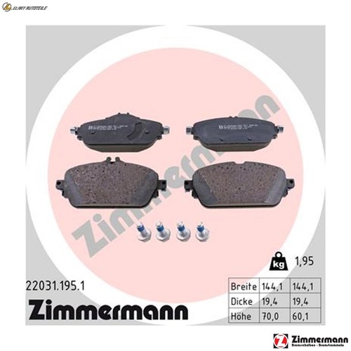 Brake pad set disc - set,