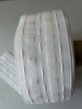 WHITE 3" CURTAIN HEADER PENCIL PLEAT TAPE NEW - 20 MTRS