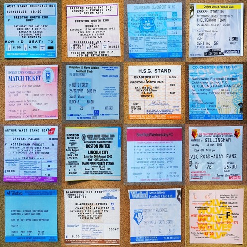 Used football match tickets - football,