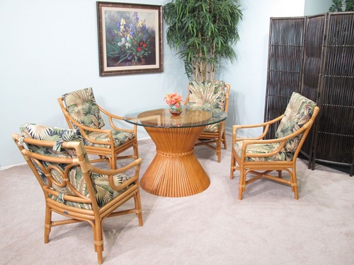 Rattan dining set pieces - set, 5