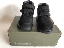 Boys Toddlers Timberland Double Strap Black Leather Chukka Boots UK 4.5 New