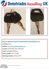 Keys for Ignition Switch for  Diesel & Gas Linde Forklift Truck