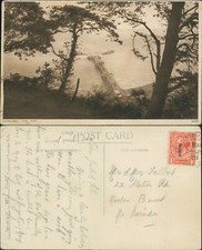 Minehead Pier 54755 GB 1928 Cancel Photochrom