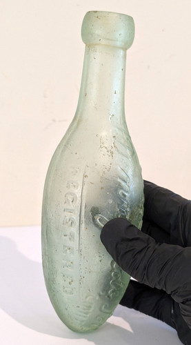 Antique torpedo glass bottle - antique,
