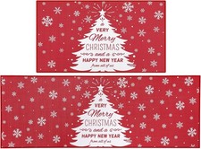2pcs Christmas Rug Festive Mat
