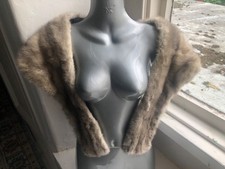 New made vintage Quality 100% real sapphire mink   Fur small stole  collar