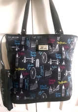 BNWOT LULU By Lulu Guinness London by night print Small Tote bag with purse.