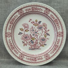 Vintage Burslem Wood & Sons England porcelain Dorset Plate In Red 25cm Diameter