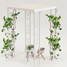 270cm Modern Pergola Metal Gazebo Sun Shade Shelter Wedding Decoratable Canopy