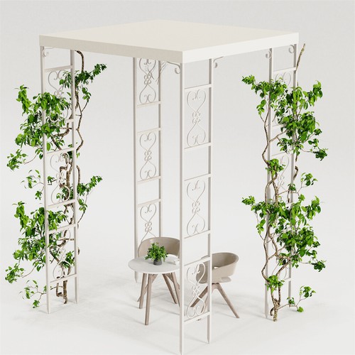 270cm modern pergola metal - 270cm,
