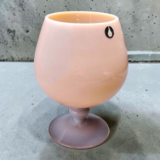 Murano Pink Art Glass Goblet