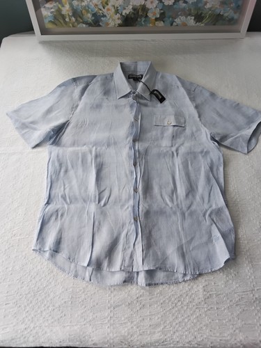 Vilebrequin blue stripe linen - blue,
