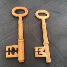 2   Large Old Antique Keys