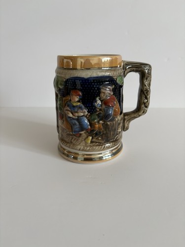 Vintage relief pottery beer - relief,