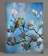 Vintage FOIL ART Etched