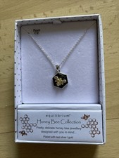 Equilibrium Honey Bee Necklace Two-Tone Silver and Gold