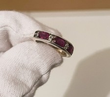 Polished 925 silver deep red